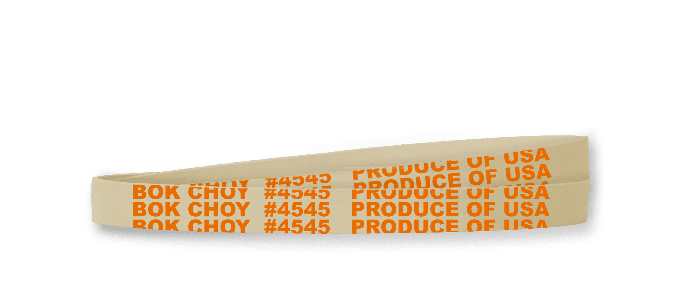 Bok Choy Rubber Band 5.5X0.375 IN Rubber Latex White Orange 1/Bag