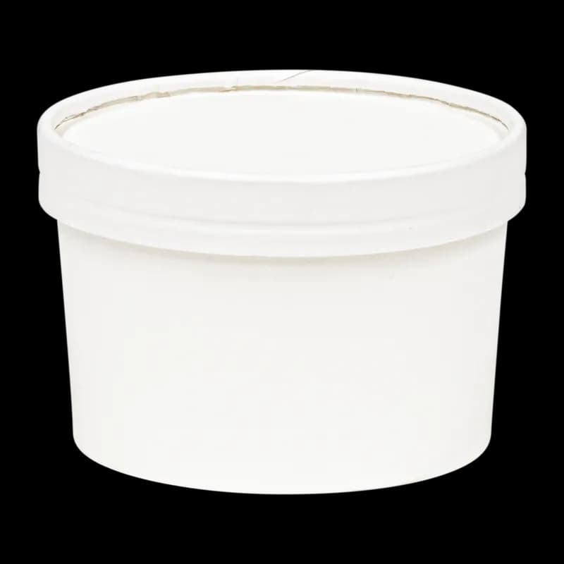 Soup Food Container Base 16 OZ SBS Paperboard White Squat Leak Resistant 500/Case