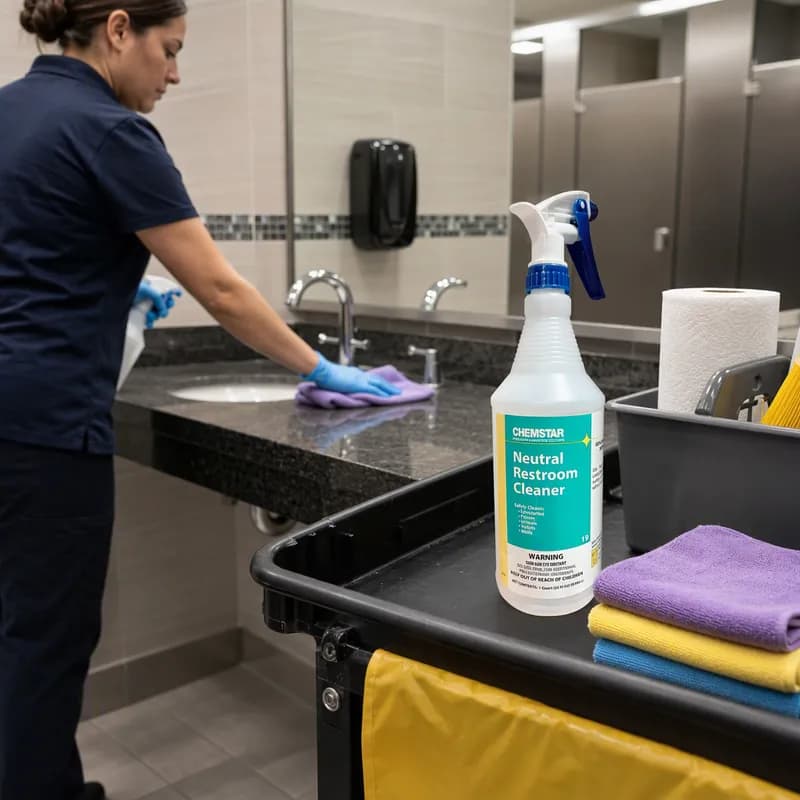 Restroom Cleaner One-Step Disinfectant 32 FLOZ Multi Surface Neutral Concentrate 1/Each