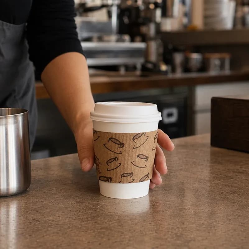 Bagcraft® EcoCraft® Cup Sleeve Paper Kraft For 12-24 OZ 1300/Case
