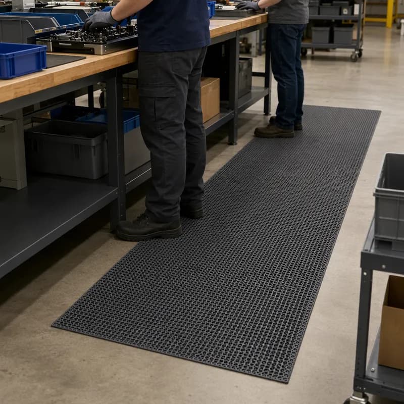 Cushion Floor Mat 48IN X10FT Charcoal 1/Roll