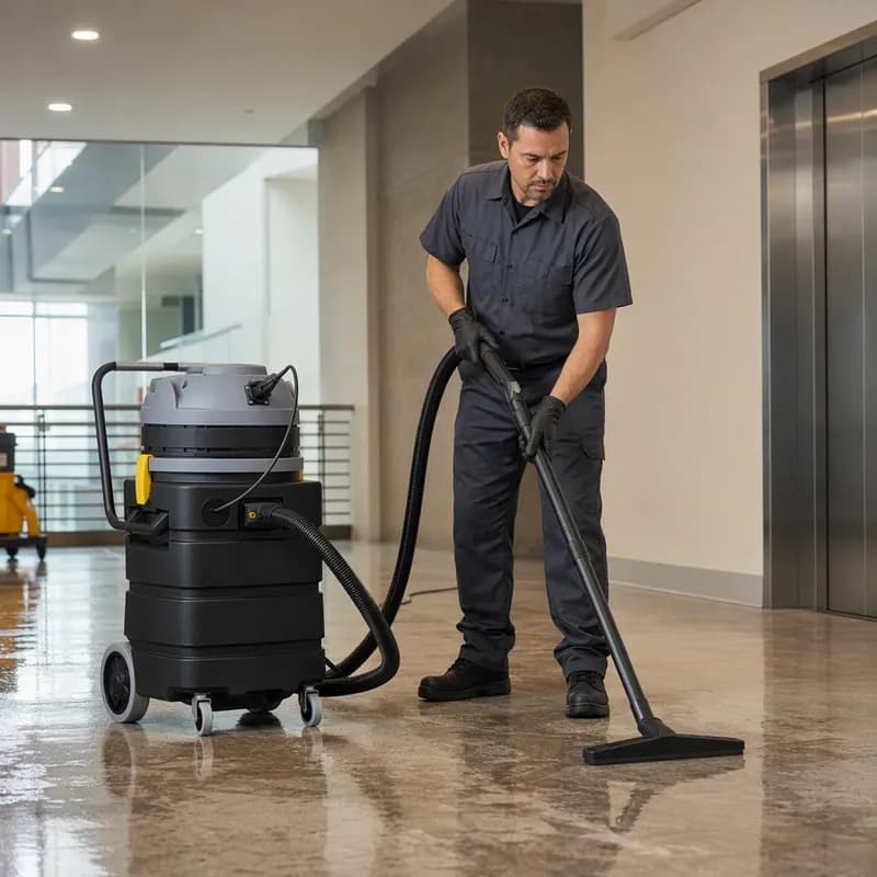 Tennant V-WD-24P Commercial Use Wet & Dry Vacuum 23 GAL 1200w With 23IN Head 40FT Cord Hose Nozzle Squeegee 1/Each