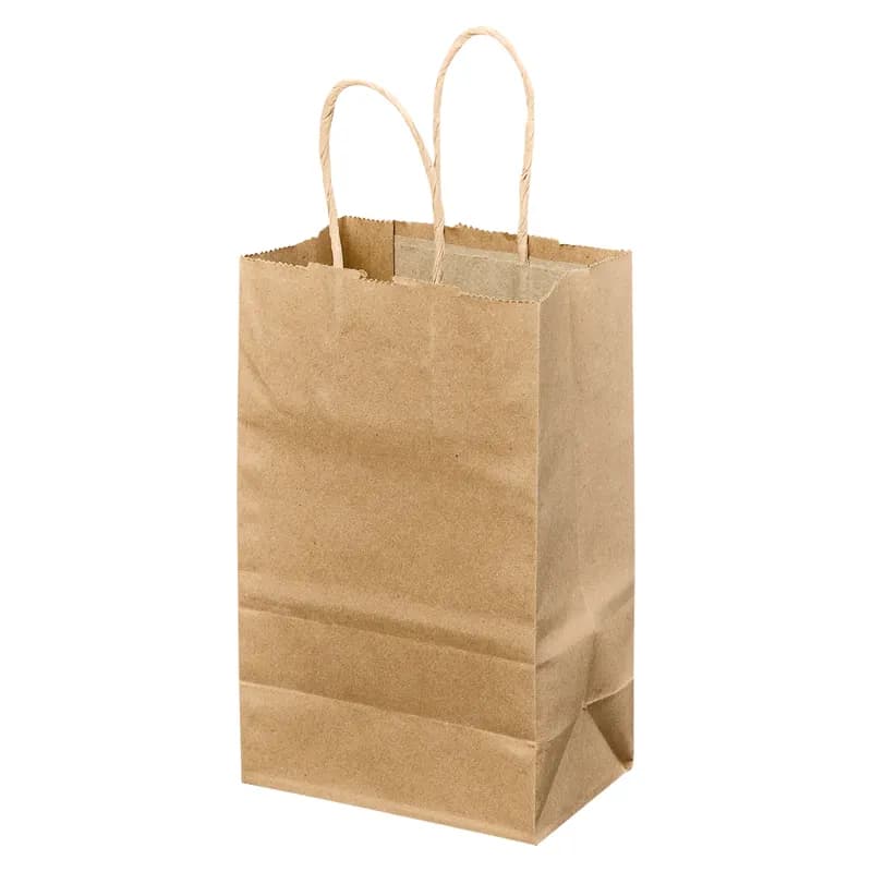 Victoria Bay Shopper Bag 5.25X3.25X8.375 IN Paper 60# Kraft Gusset 250/Case