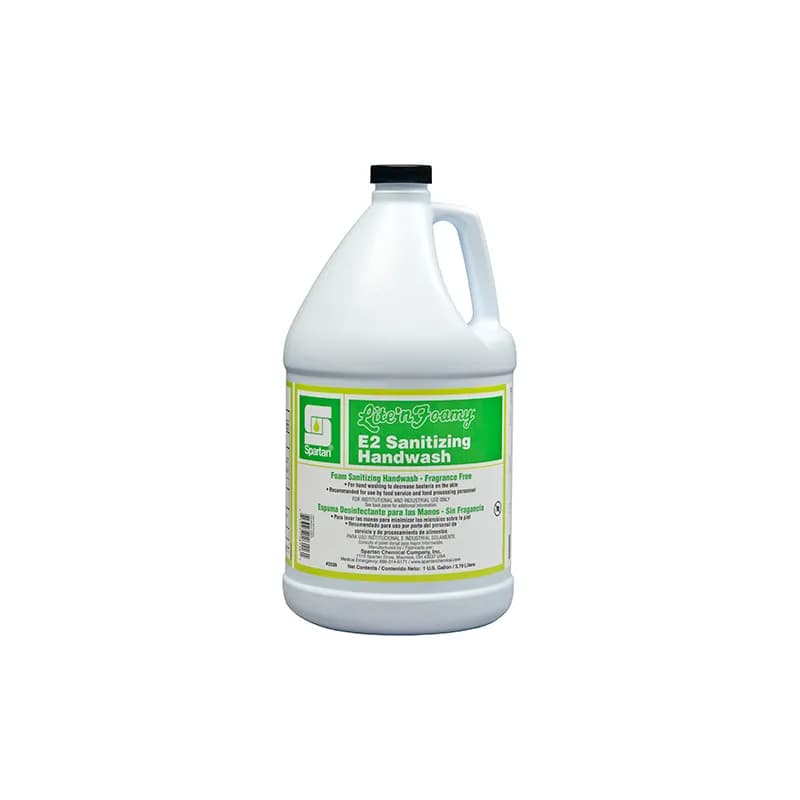 Lite'n Foamy® E2 Sanitizing Handwash Foam RTU 1 GAL Unscented Clear Sanitizing 4/Case