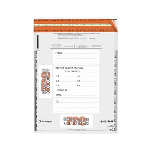 Deposit Bag 9.75X12 IN Plastic Barcode 100/Pack