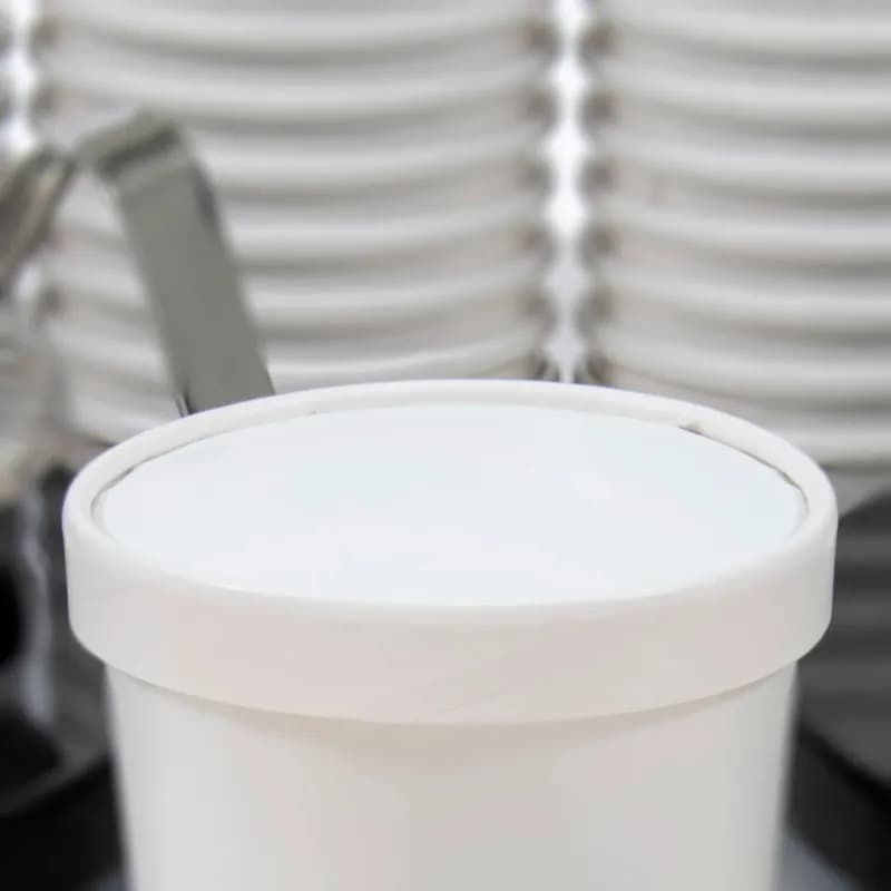 Solo® Flexstyle® Lid Flat 3.9X0.6 IN DSP White For 16 OZ Container Individually Wrapped 25 Count/Pack 20 Packs/Case