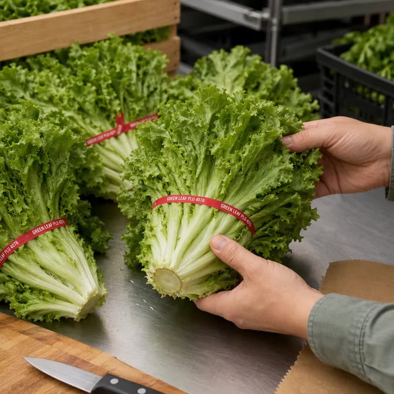 Green Leaf Lettuce Twist Tie 18X0.438 IN Metal Paper 1000/Pack
