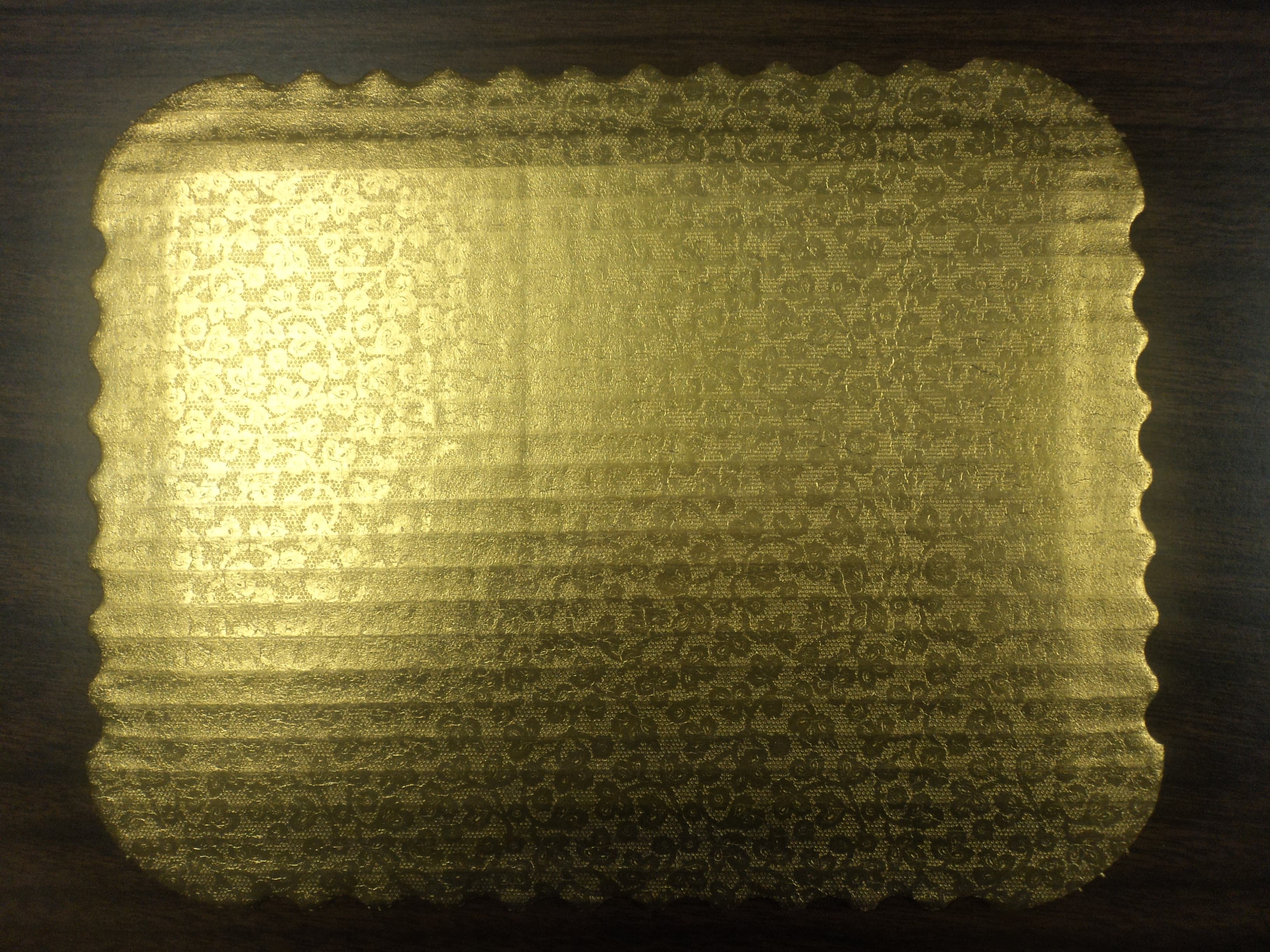Cake Board 1/8 0.125 IN Corrugated Paperboard Gold 200/Case
