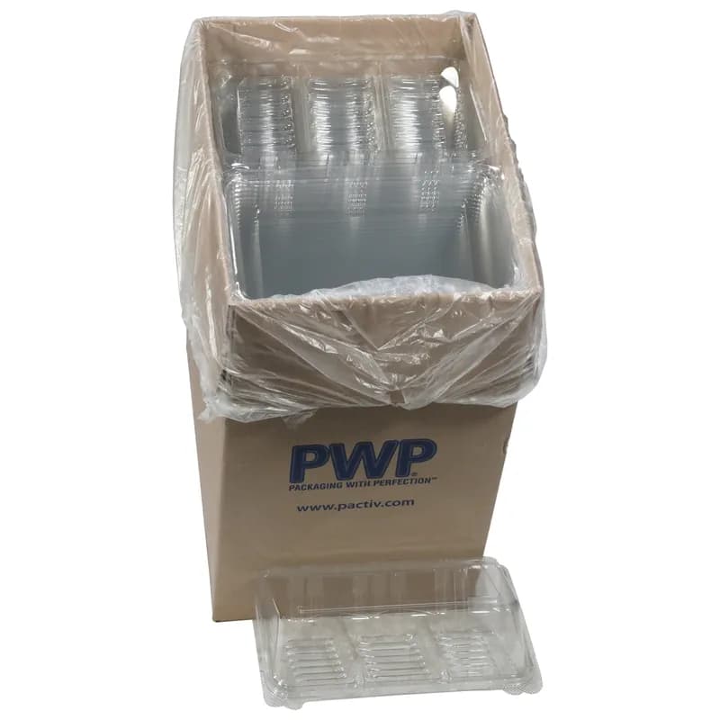 Cookie Hinged Container With Dome Lid 24 CT 11.52X7.286X3.76 IN PET Clear Rectangle 100/Case