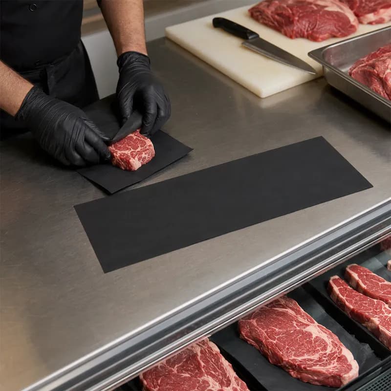 Steak & Butcher Paper Sheets 6X21.75 IN 39LB Black 1000/Case
