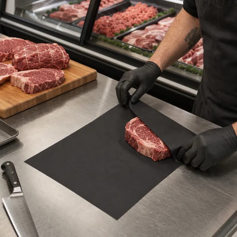 Steak & Butcher Paper Sheets 8X21.75 IN 39LB Black 1000/Case