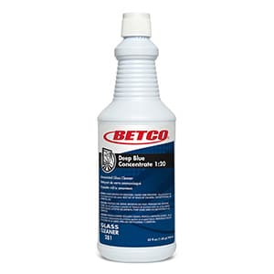 Deep Blue Glass Cleaner 32 OZ Multi Surface Alkaline Concentrate Liquid Ammoniated 12/Case