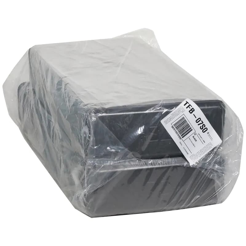 7S Meat Tray 14.625X5.625X0.67 IN Polystyrene Foam Black Rectangle 250/Case