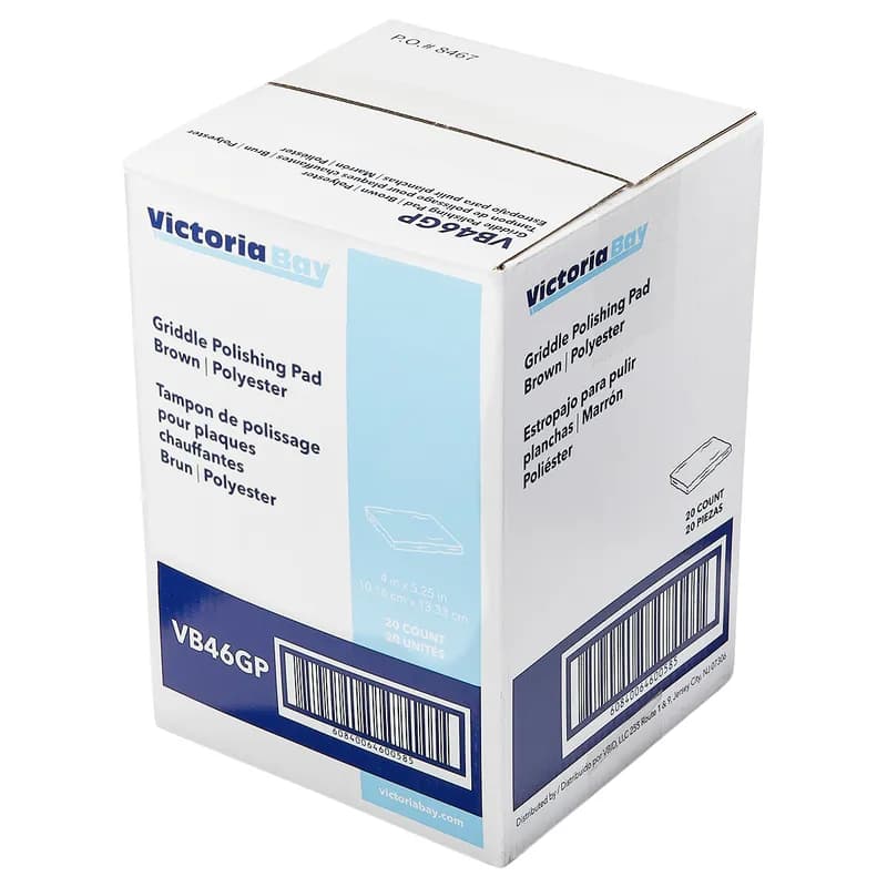 Victoria Bay Griddle Polishing Pad 4X5.25 IN Fiber 20/Case