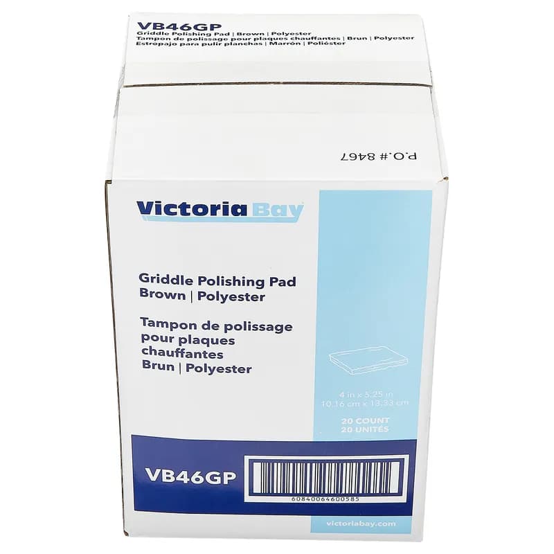 Victoria Bay Griddle Polishing Pad 4X5.25 IN Fiber 20/Case