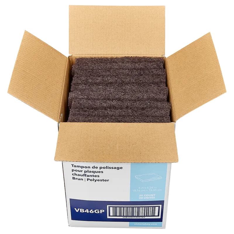 Victoria Bay Griddle Polishing Pad 4X5.25 IN Fiber 20/Case