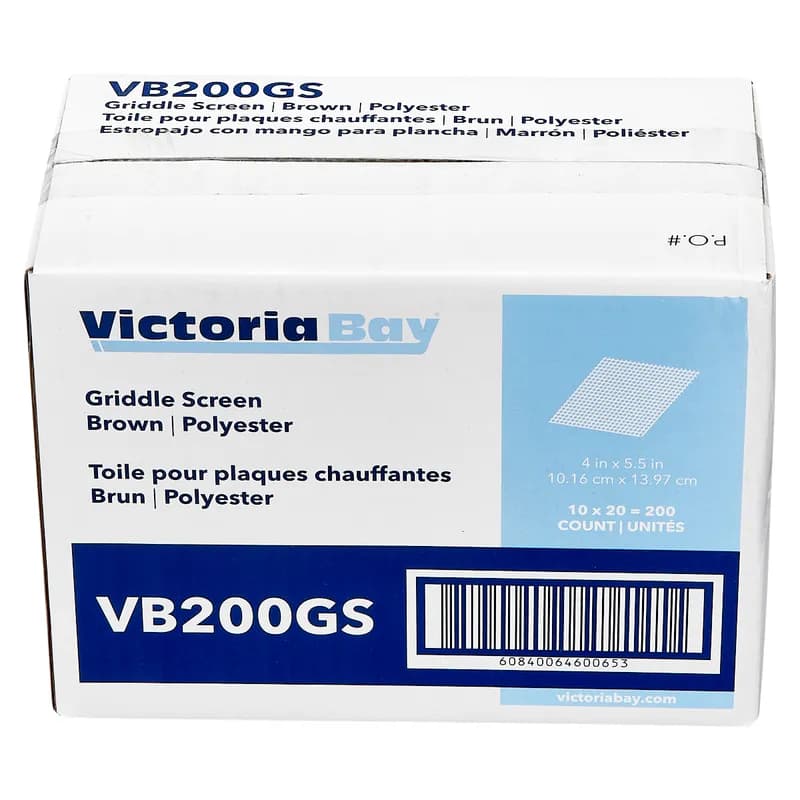 Victoria Bay Griddle Screen 4X5.5 IN Brown 10 Count/Pack 20 Packs/Case