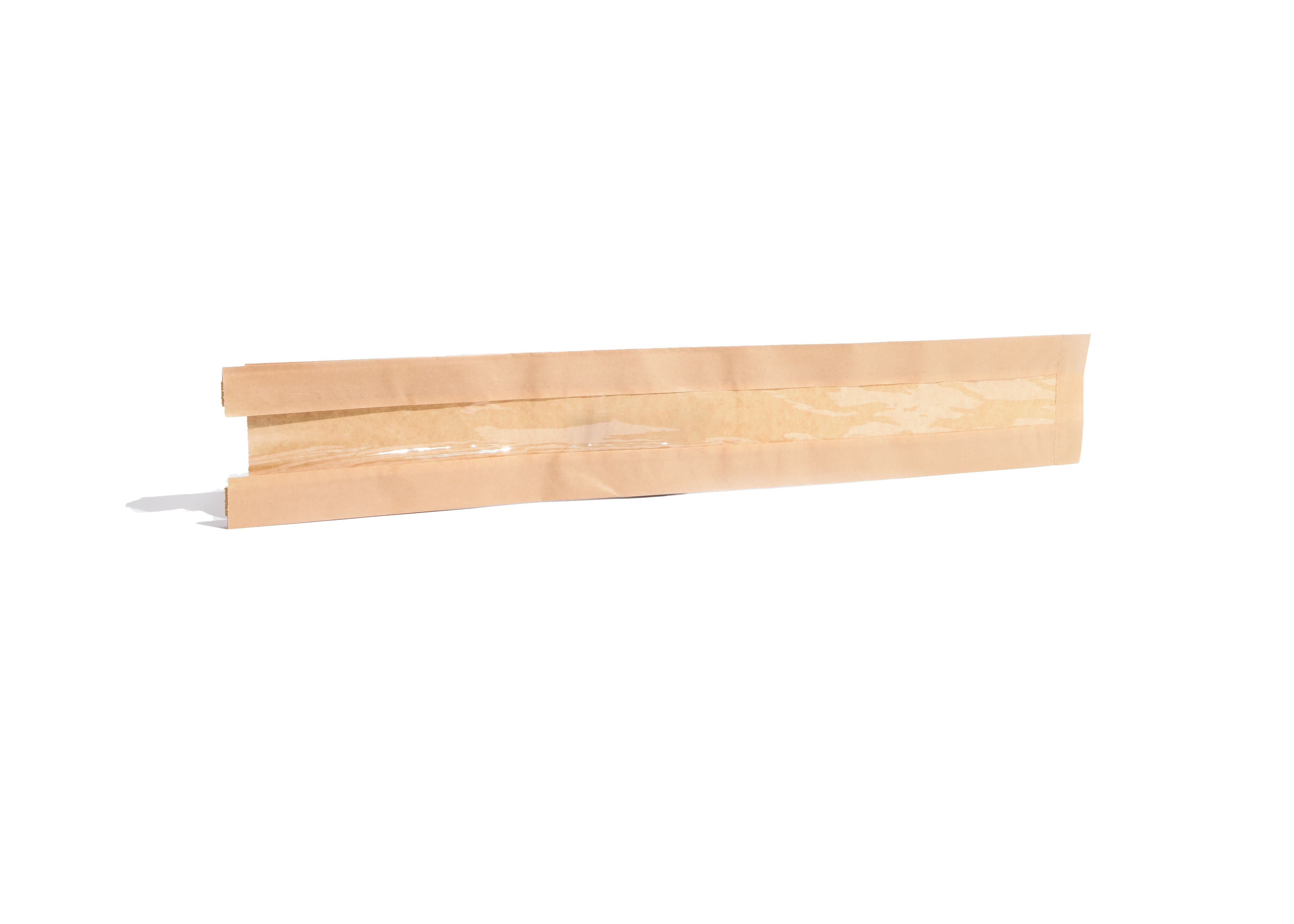 Bread Bag 4X2X24 IN Paper Kraft Gusset With Window 1000/Case