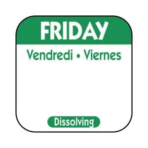 Friday Label 0.75 IN Dissolvable 1000/Roll
