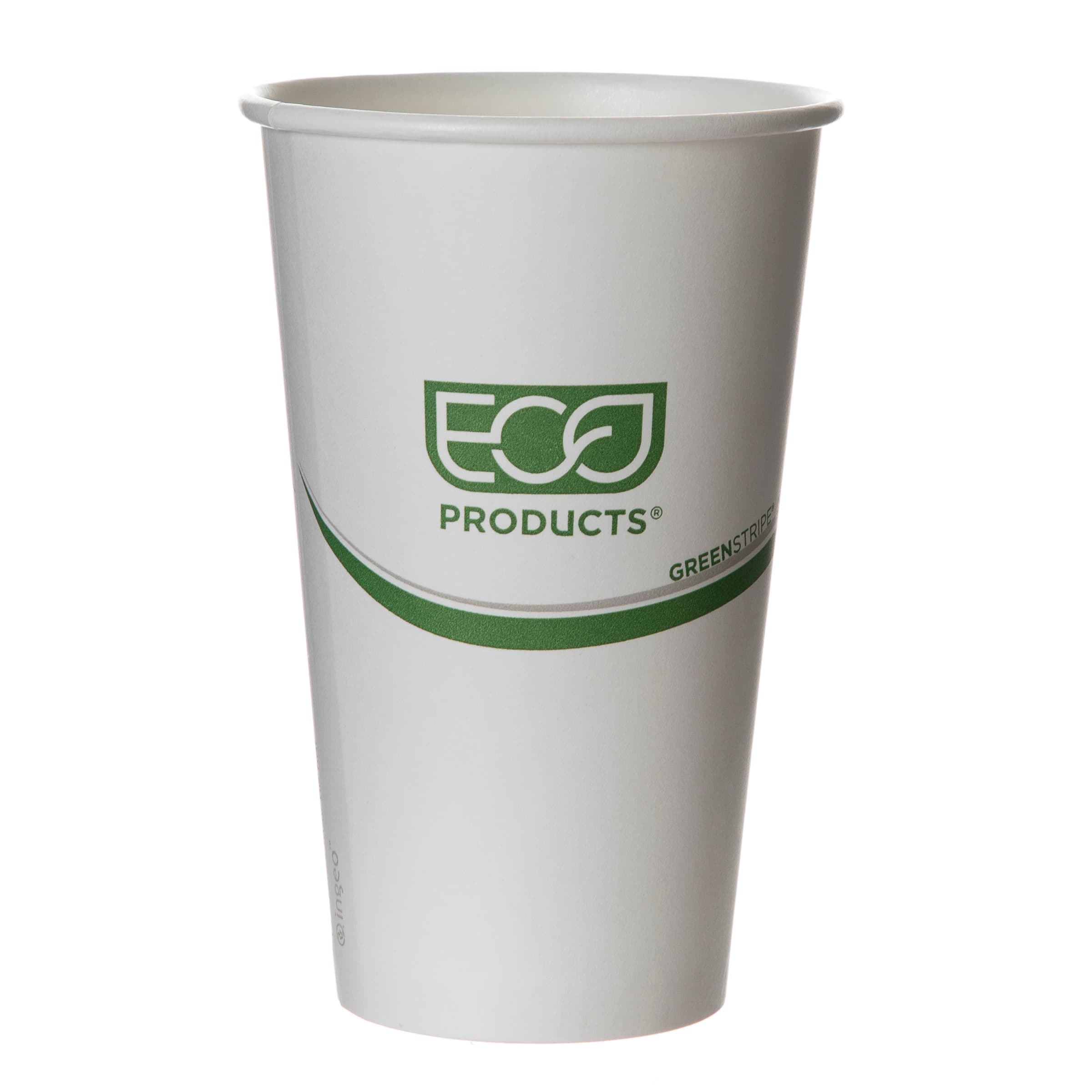 GreenStripe® Hot Cup 16 OZ Single Wall Poly-Coated Paper White 1000/Case