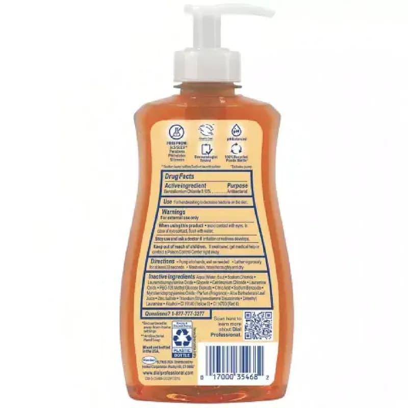 Dial Professional Hand Soap Liquid 11 OZ Antimicrobial Tabletop 12/Case