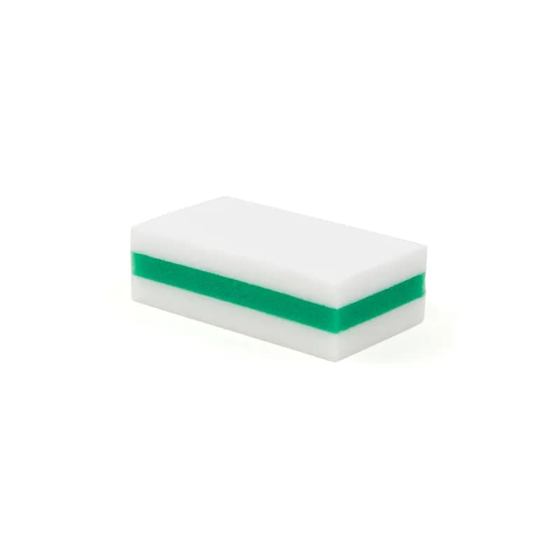 eXpunge® Scrub Sponge 4.75X2.5 IN Melamine White Green Magic Sponge 24/Case