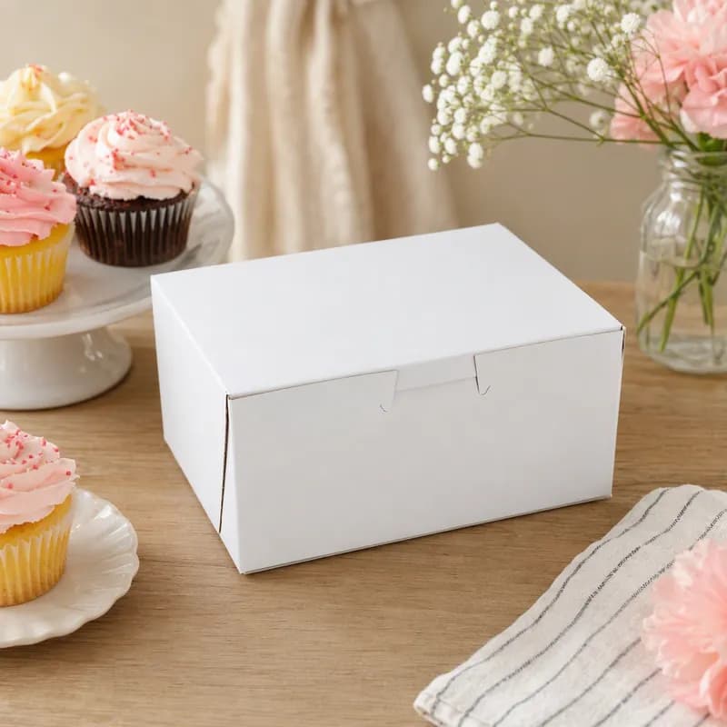 Bakery Box 6X4.5X2.75 IN White Without Window Premium 250/Case
