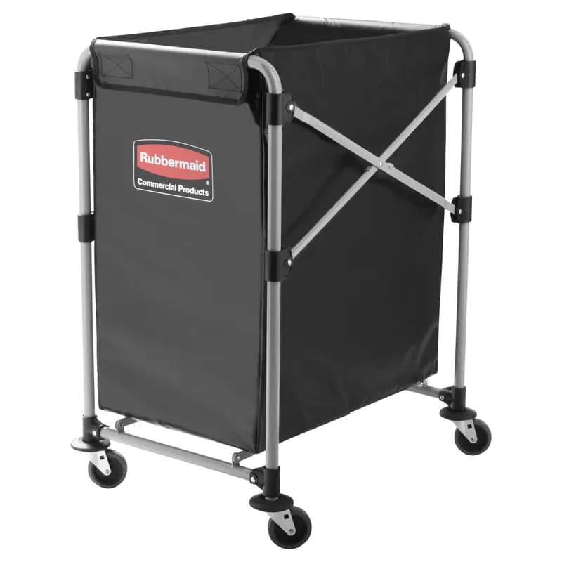 Executive Series™ Collapsible X-Cart 24.10X20.30X34.00 IN 4 Bushel Black Steel Canvas 1/Each