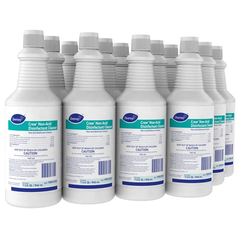 Crew® Fresh Scent Restroom Cleaner One-Step Disinfectant 32 FLOZ Multi Surface Neutral Liquid RTU Non-Acid 12/Case