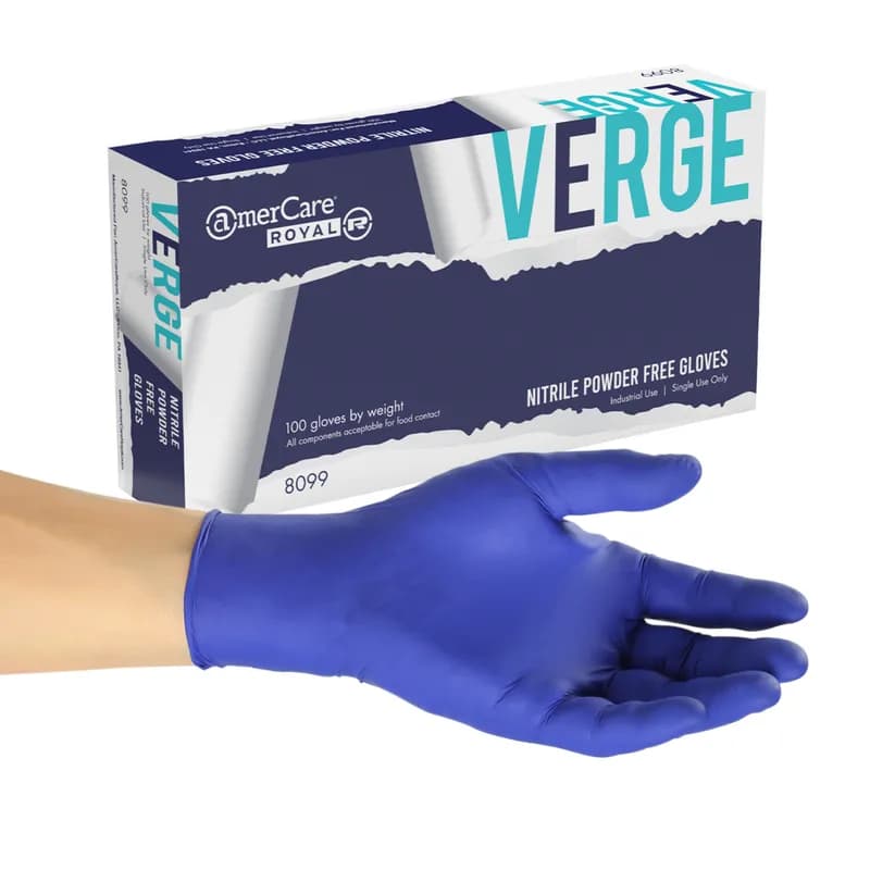 Edge Gloves XL Purple Nitrile Powder-Free 100 Count/Pack 10 Packs/Case 1000 Count/Case