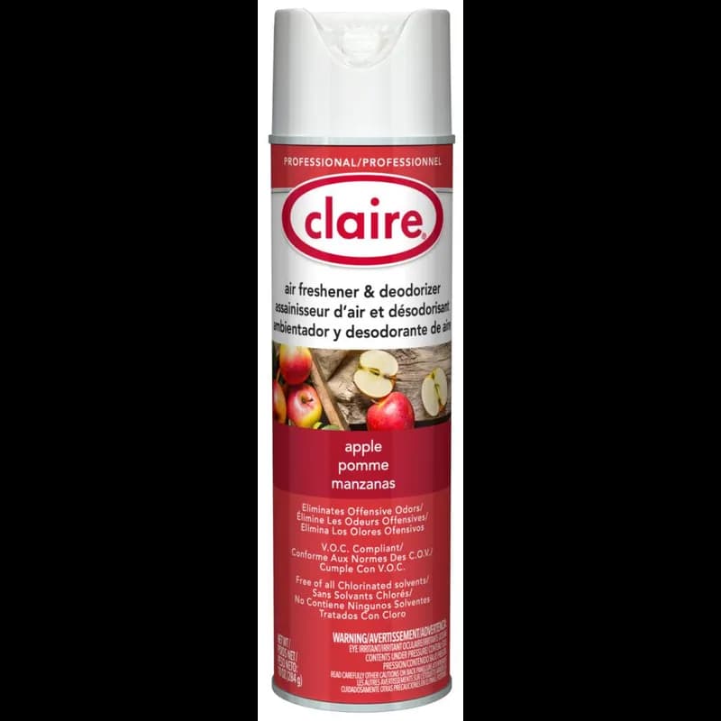 Claire Air Freshener & Deodorizer Apple Aerosol 10 OZ 12/Case