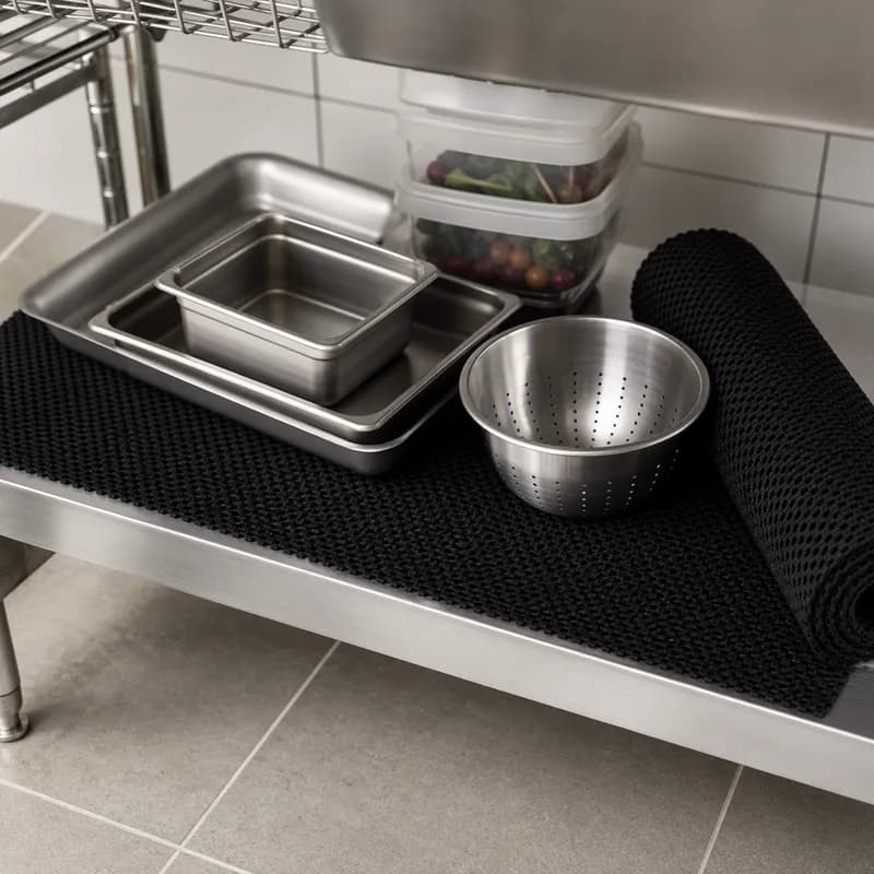 Case Liner 36IN X60FT Polyester Black Non-Skid 1/Roll
