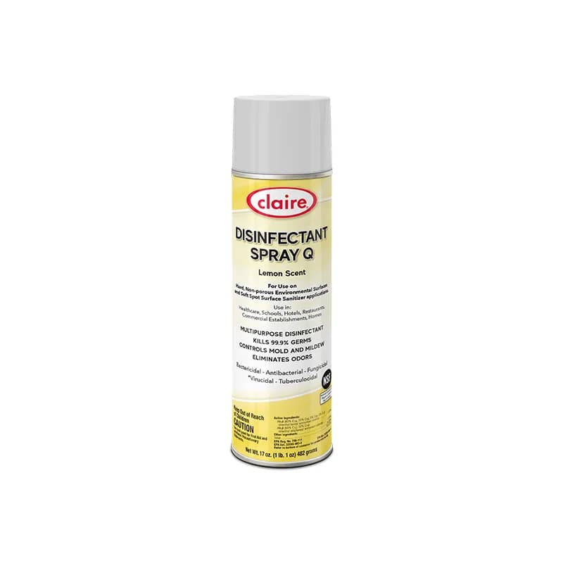 Claire Lemon Disinfectant 17 FLOZ Multi Surface Aerosol Bactericidal Fungicidal Virucidal Tuberculocidal 1/Each