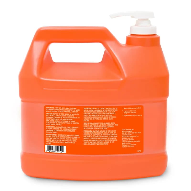 GOJO® Hand Soap Liquid 1 GAL 4.83X7.15X10.55 IN Citrus Scent Orange Pumice 2/Case