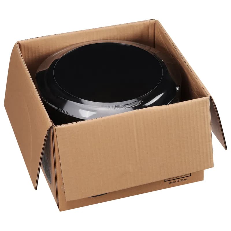 SturdiWare® Serving Tray Base 12X0.63 IN PS Black Round 36/Case