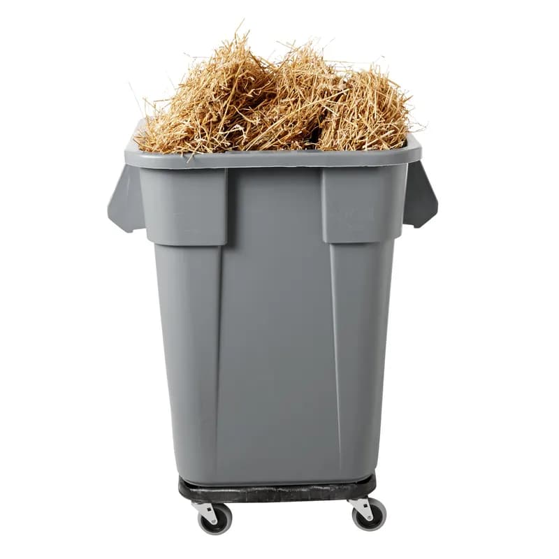 Brute® 1-Stream Trash Can 23.25X27X29 IN 40 GAL 160 QT Gray Square Resin Food Safe 1/Each