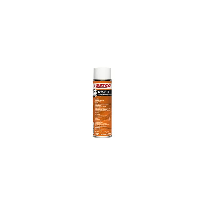 Glybet III Citrus Bouquet Disinfectant Deodorizer 16 FLOZ Multi Surface Daily RTU Aerosol Tuberculocidal 12/Case