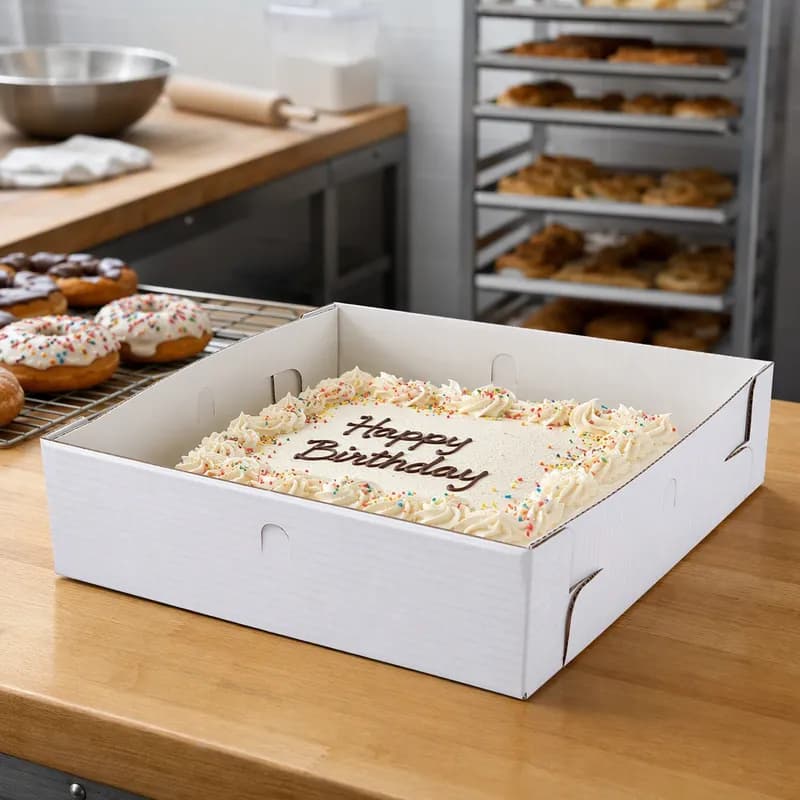 Bakery Tray 1/2 Size 19X14X4 IN Corrugated Cardboard 50/Case