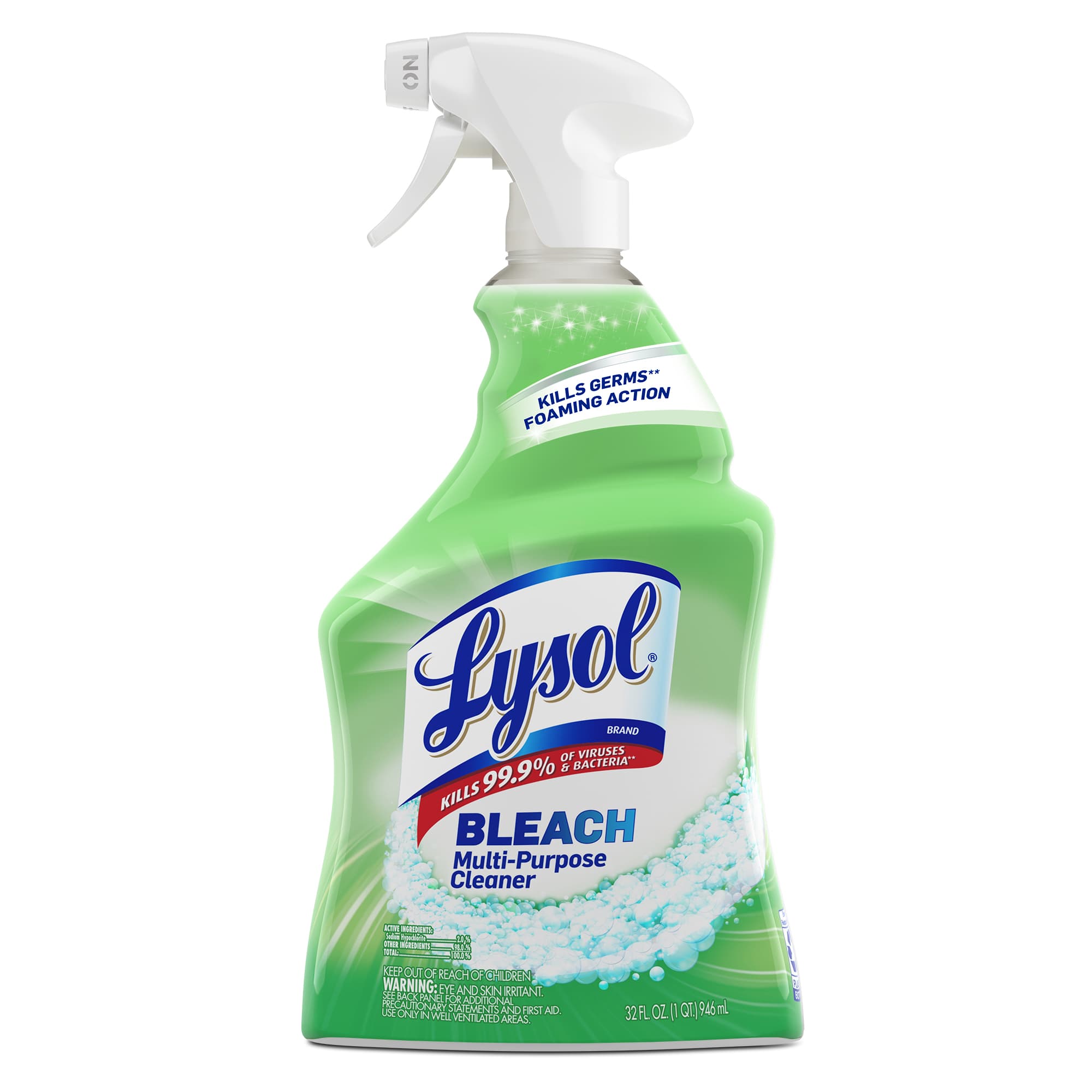 Lysol® All Purpose Cleaner 32 FLOZ Multi Surface Bleach With Bottle & Trigger 12/Case