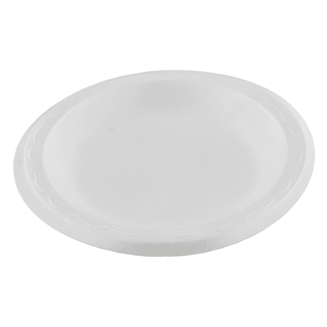 Plate 6 IN Polystyrene Foam White 1000/Case