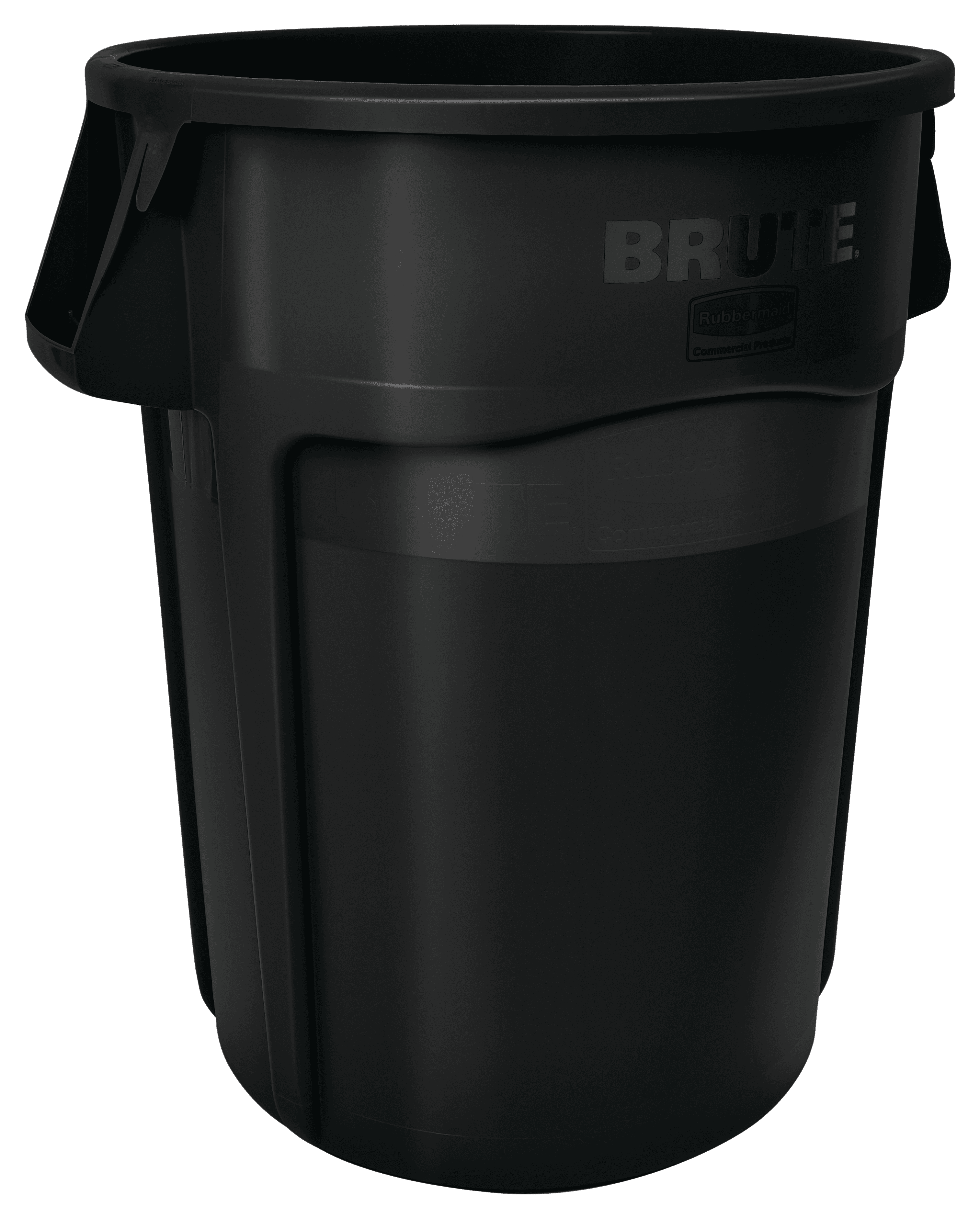Brute® Trash 1-Stream Trash Can 22X22X27.25 IN 32 GAL Black Resin Food Safe Vented 1/Each