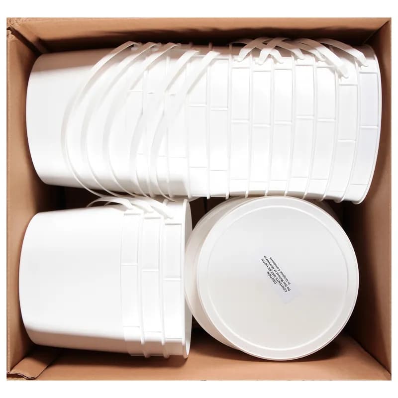Soup N Serve Soup Take-Out Box Fold-Top With Flat Lid 8.3X8.3X6.13 IN Corrugated Paperboard Kraft Square 15/Case