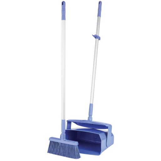Vikan® Lobby Pan & Broom 14.6X7.1X47.5 IN Purple PP Anodized Aluminum Polyester With Hanging Hole 1/Each