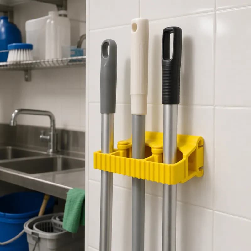 Vikan® Wall Bracket System Yellow PP Rubber Polyamide Hygienic Grip Band Module For 1-3 Tools 1/Each