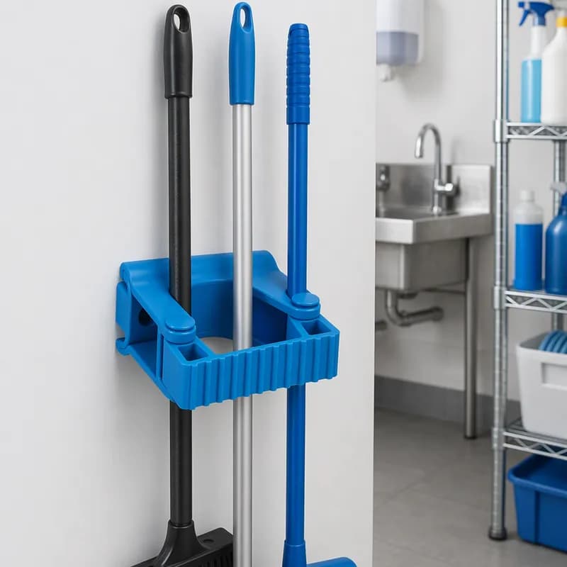 Vikan® Wall Bracket System Blue PP Rubber Polyamide Hygienic Grip Band Module For 1-3 Tools 1/Each