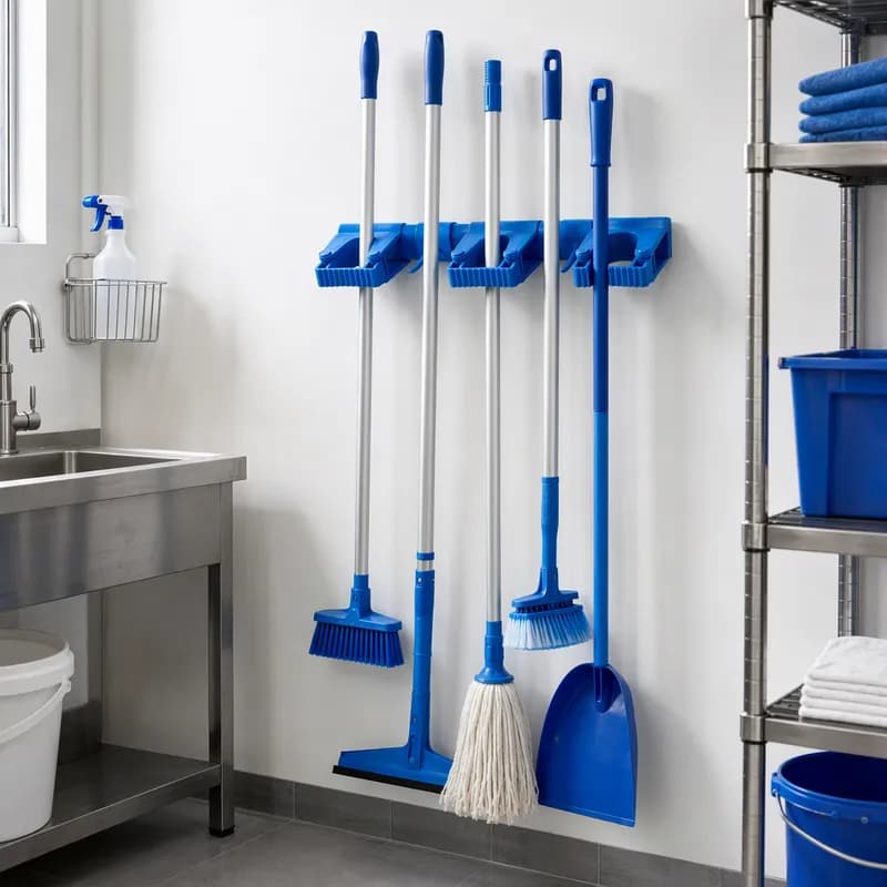 Vikan® Wall Bracket System Blue PP Rubber Polyamide Hygienic Grip Band Module For 4-6 Tools 1/Each