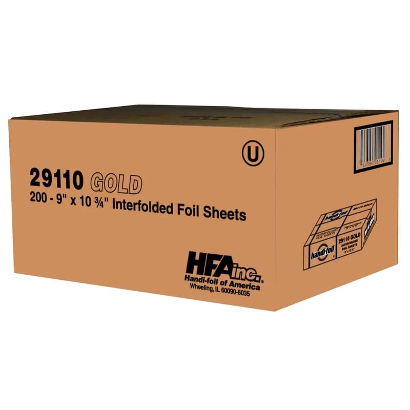 Foil Sheets 9X10.75 IN Aluminum Gold Interfold 2400/Case