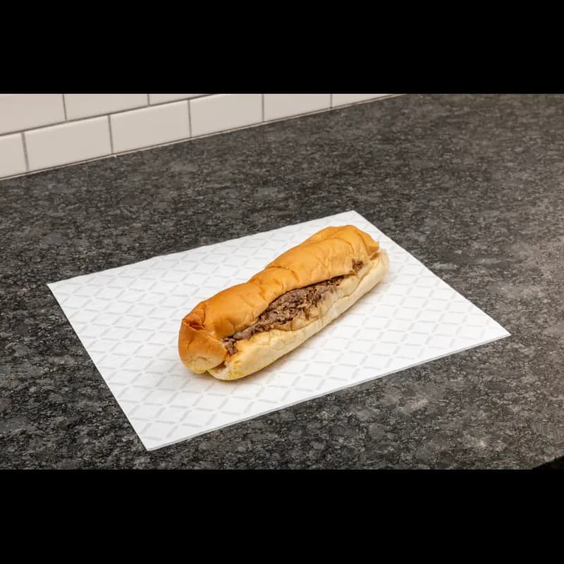 Sandwich Sheet 10.5X13 IN Foil-Lined Paper Blue White Heat Proof 2500/Case