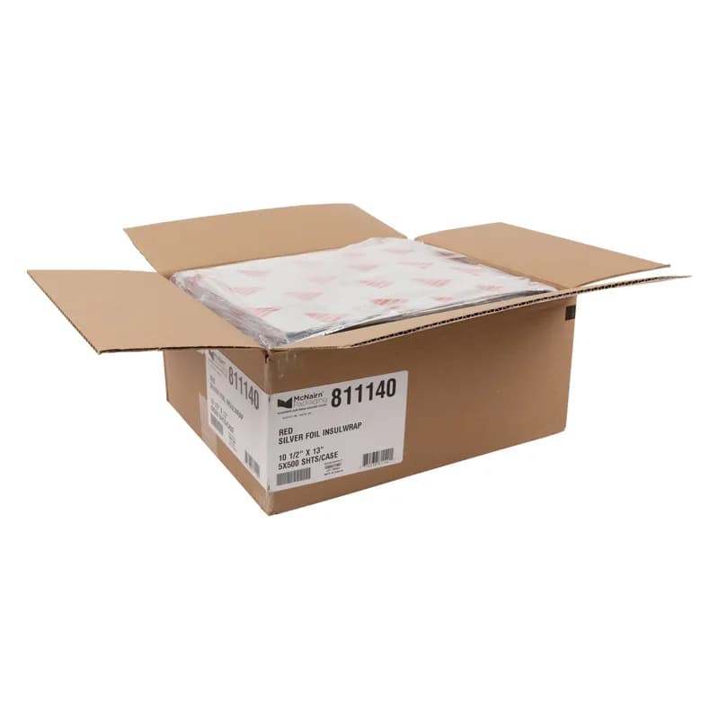 Insul Wrap™ Sandwich Wrap 10.5X13 IN Foil-Lined Paper Red Silver Red Sail Grease Resistant 2500/Case