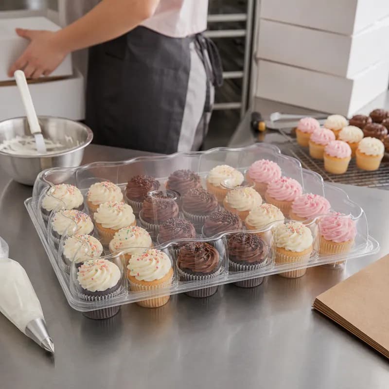 Cupcake Container & Lid Combo 24 CT 25/Case